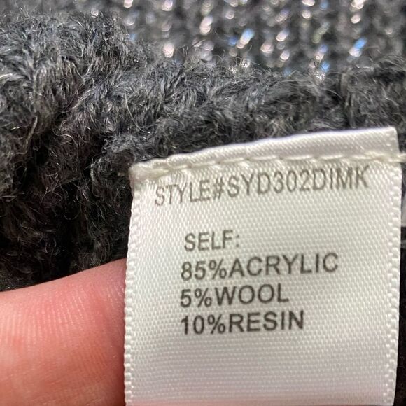 4SI3NNA Metallic Coated Grey Twist Back Sweater - Picture 4 of 6